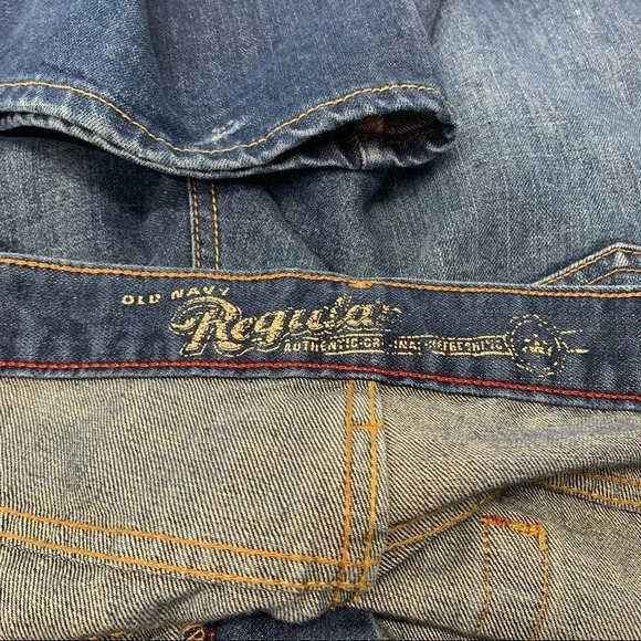Old Navy Jeans Men 40 Blue Fade Straight‎ Leg Inseam 30 Casual Western Work - Picture 7 of 10